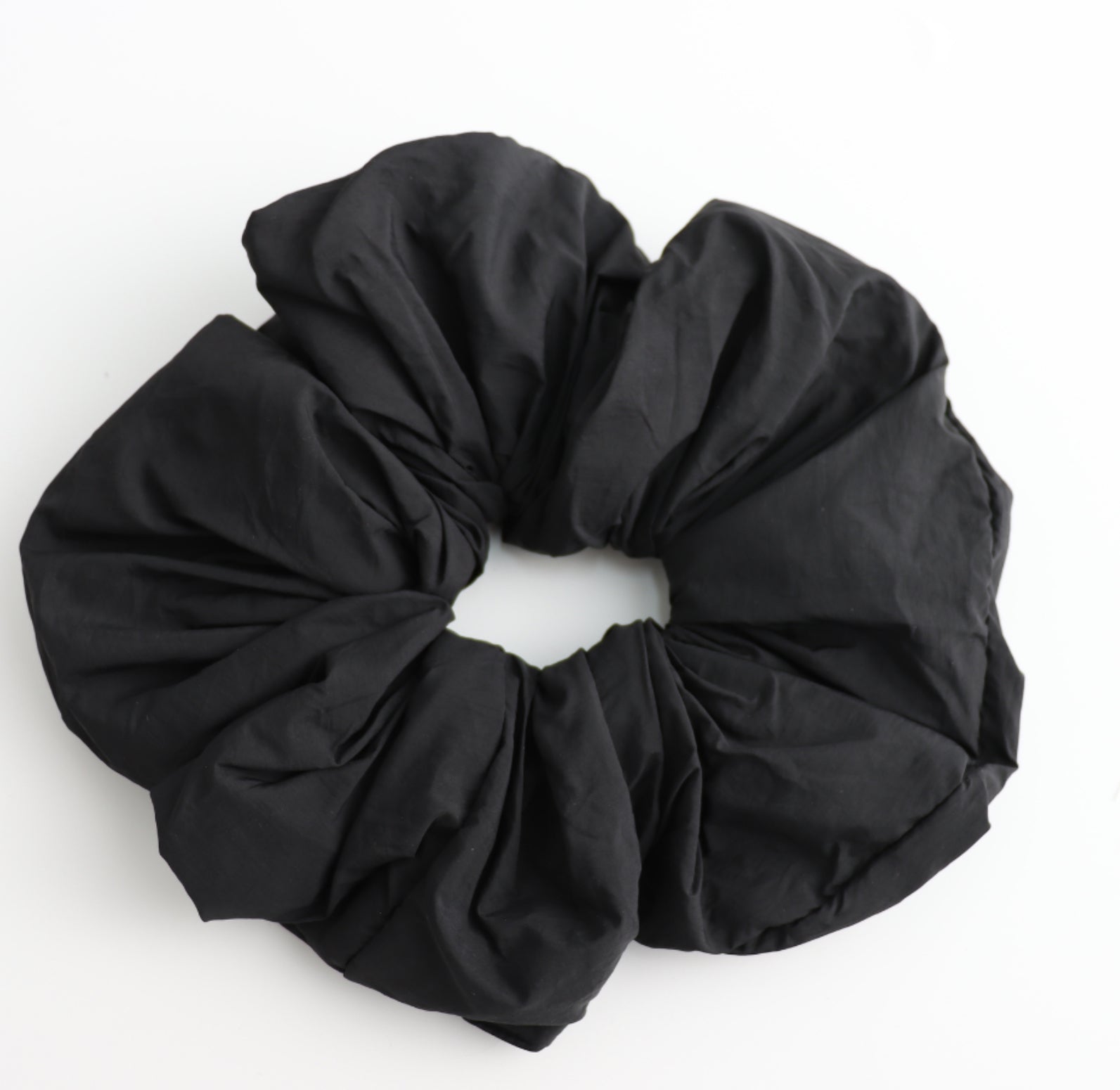 Oversized Quilted Scrunchie Black