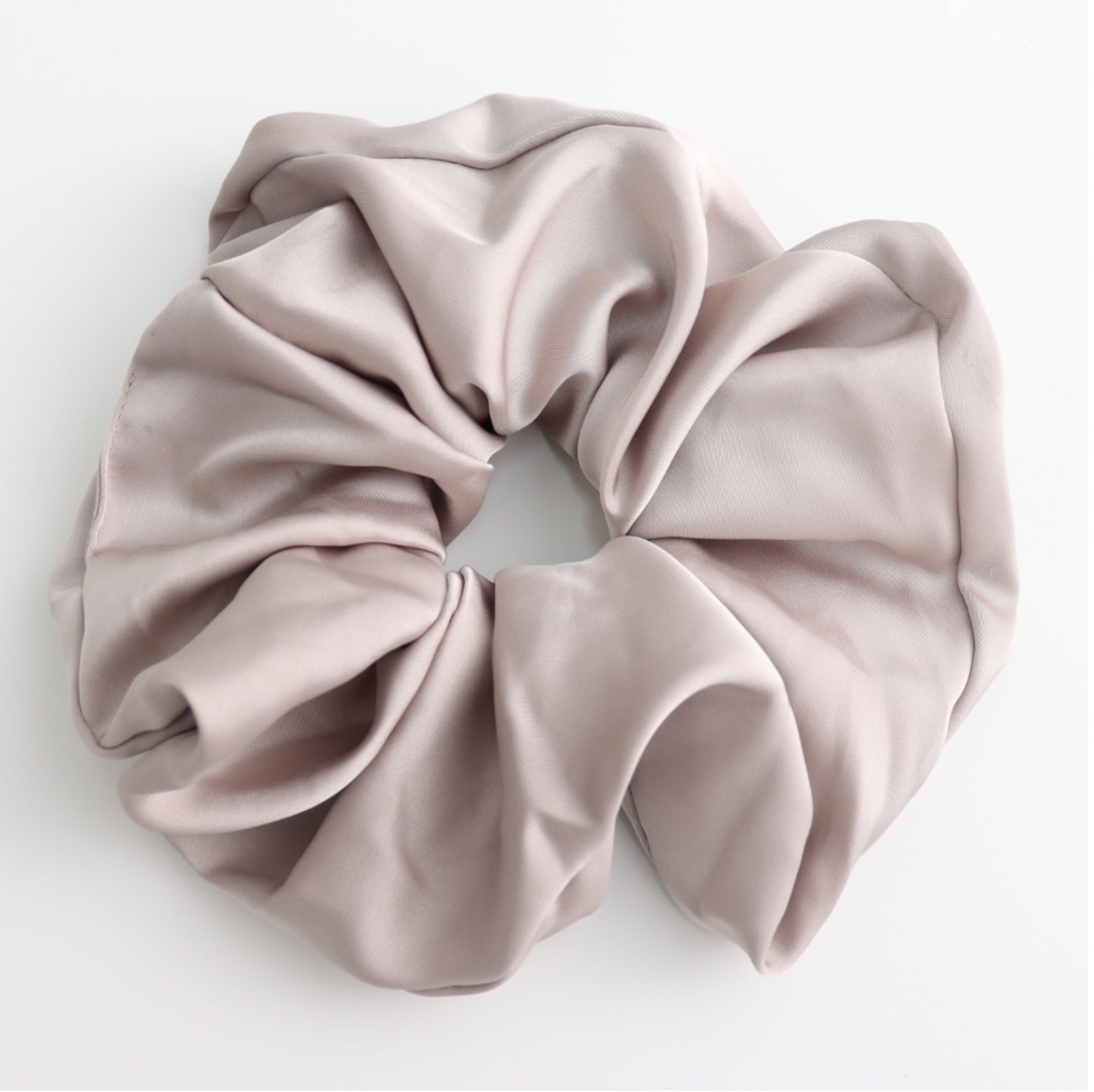 Oversized Plain Silky Scrunchie Oatmeal