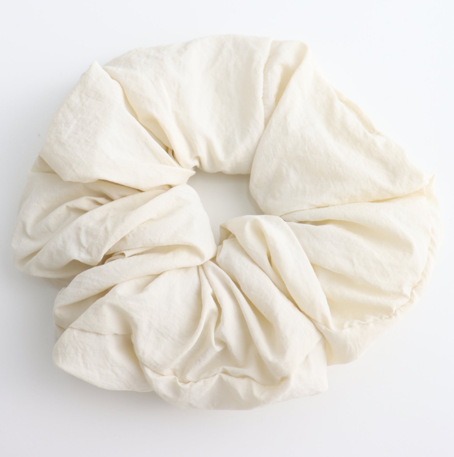 Oversized Quilted Scrunchie Cream