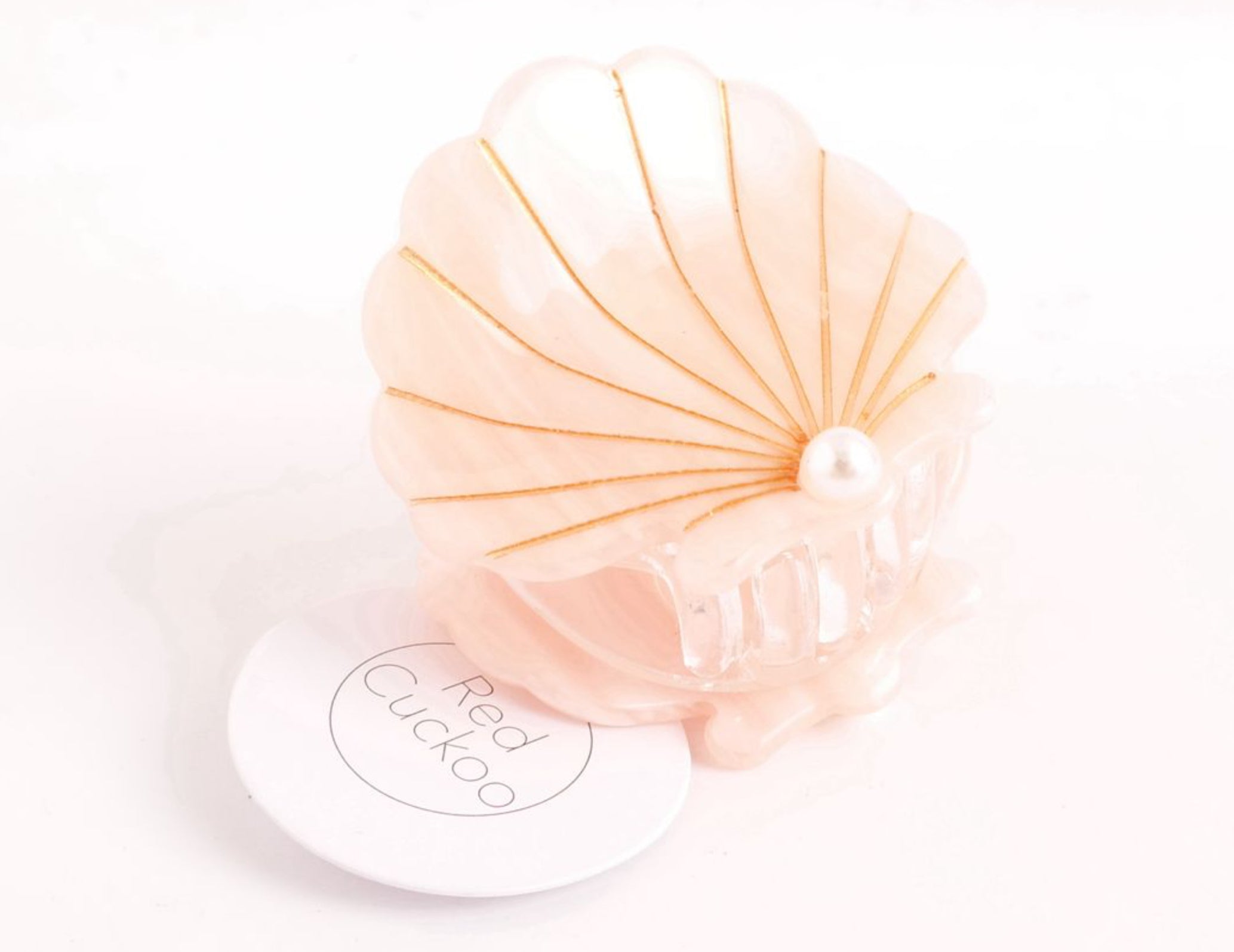 Shell Hair Claw Clip Baby Pink