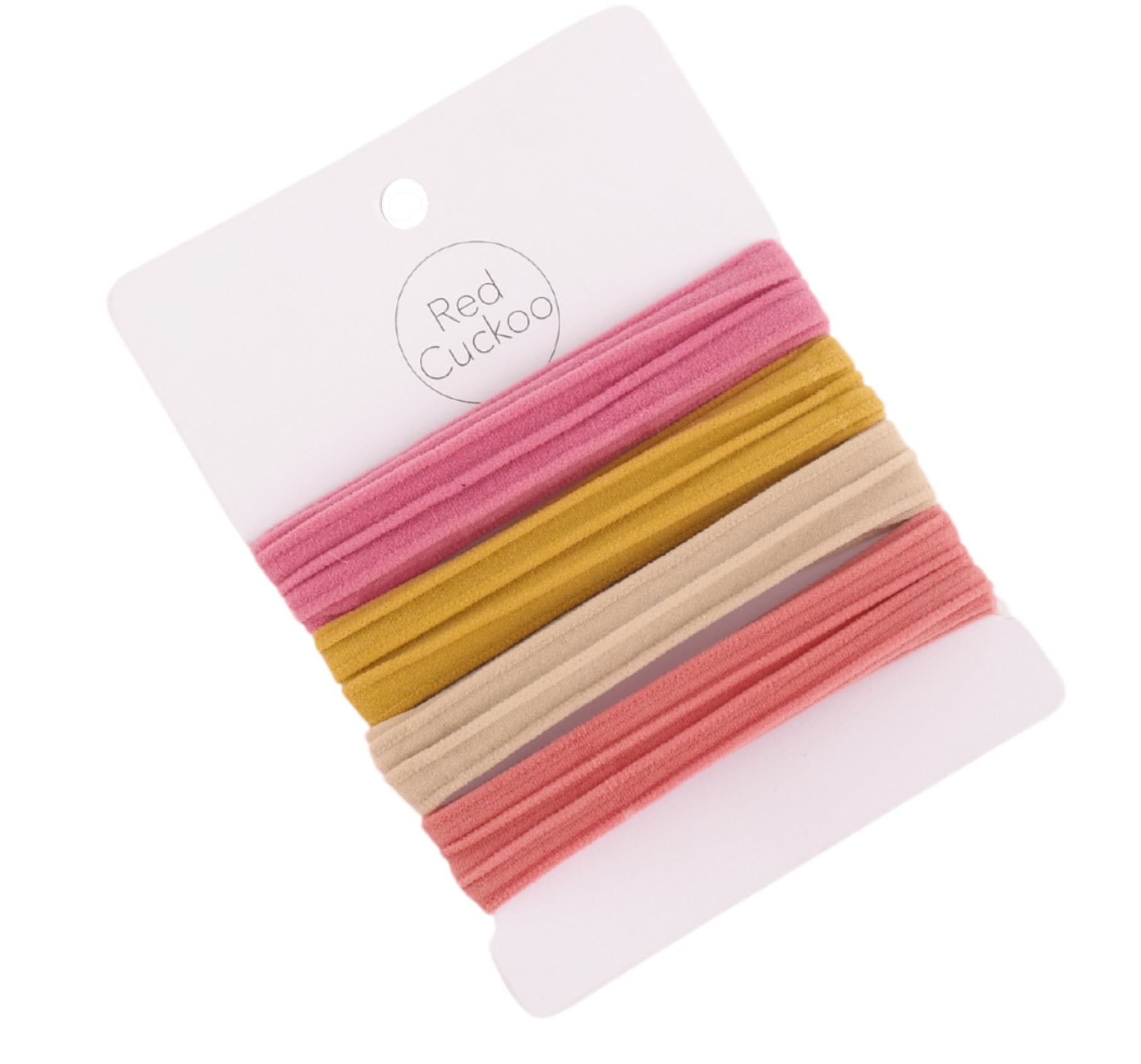 Pink Set Elastic Hair Ties Pack Of 4