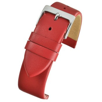 Watch Strap Red Calf Silver Buckle 16mm