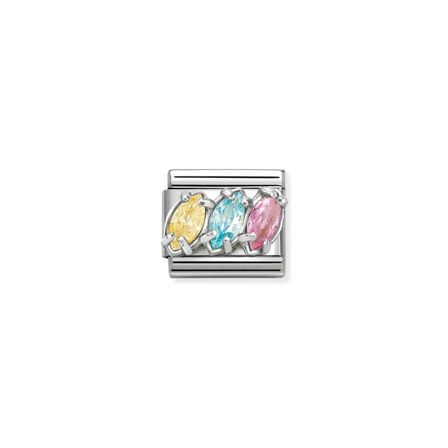 Nomination Composable Classic Link, Trilogy Colour Mix CZ 330329/20