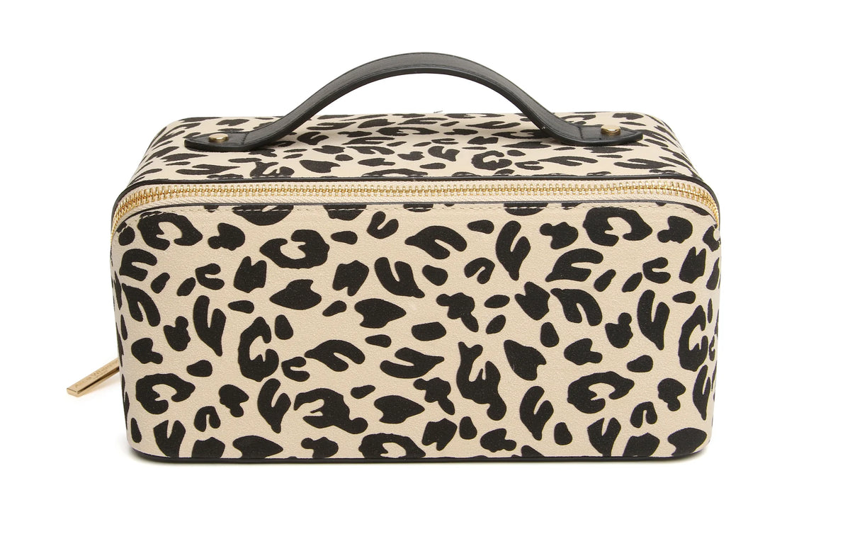 Alice Wheeler Light Leopard Train Case