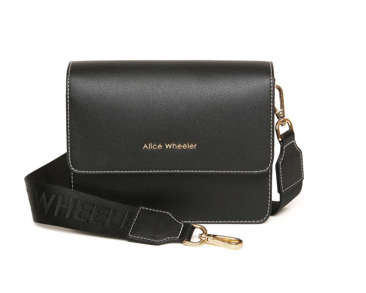 Alice Wheeler Black Sloane Highbury Crossbody Bag