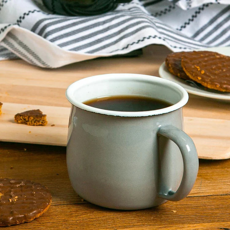 Argon Enamel Belly Mug Grey 375ml