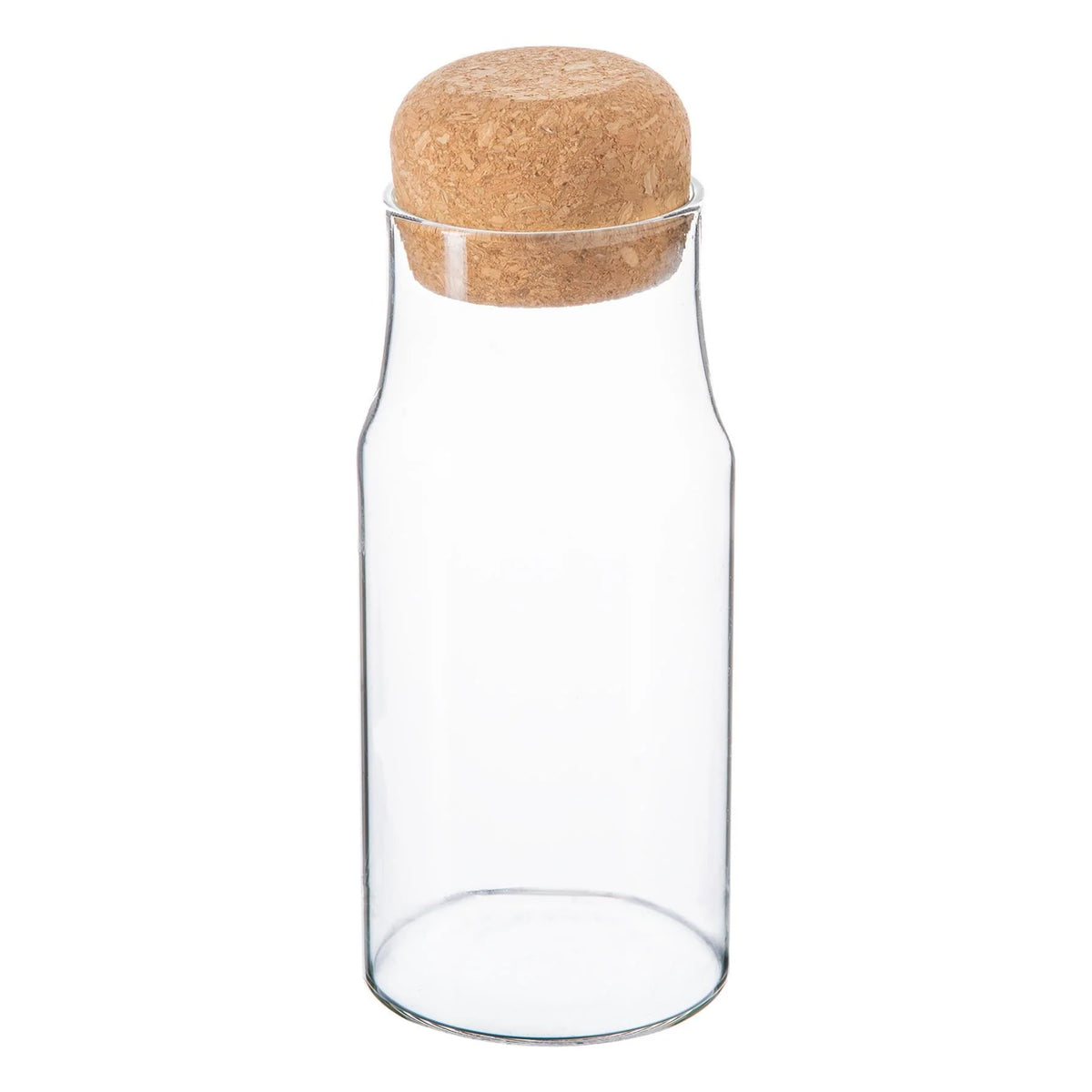 Argon Tableware Glass Storage Bottle With Cork Lid 375ml