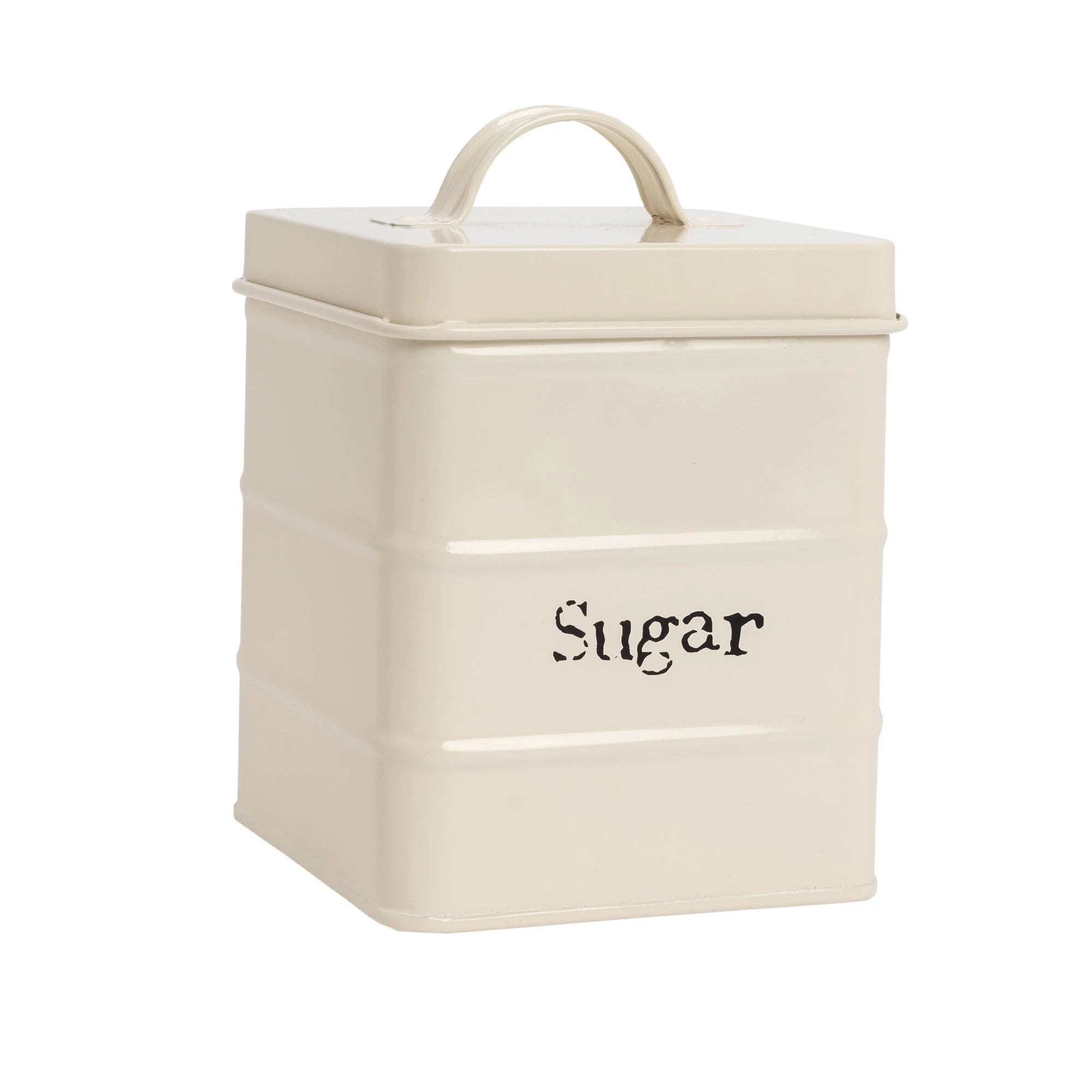 Vintage Metal Sugar Canister Cream