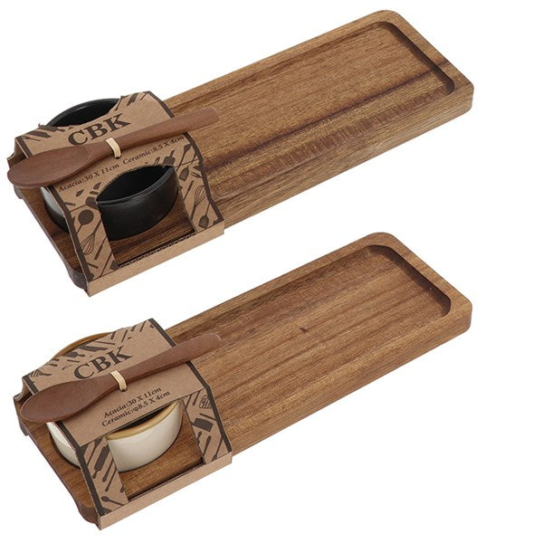 Acacia Tapas Serving Set Long