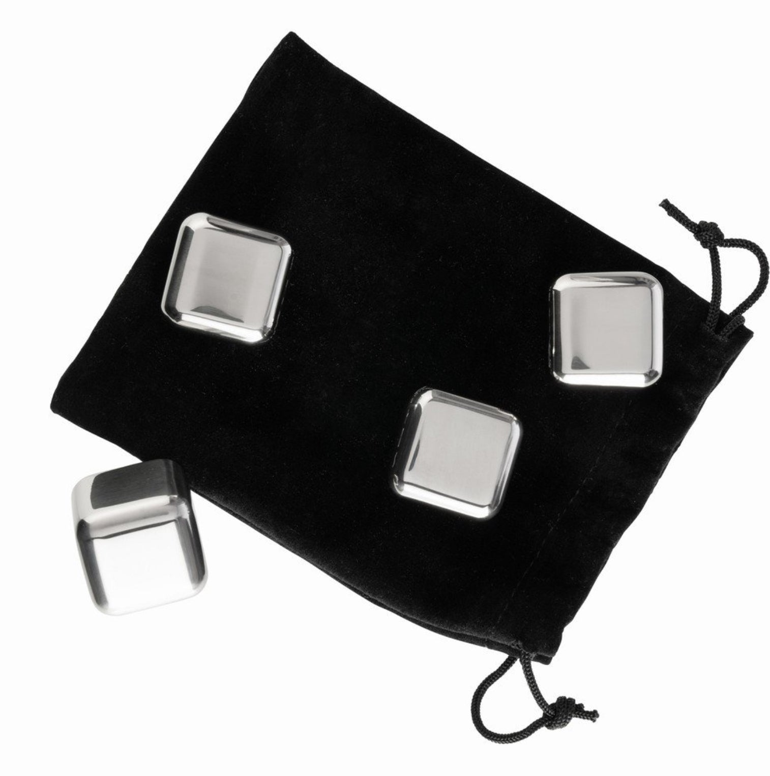 Dalton & Turner Stainless Steel Whiskey Stones 4 Piece Set