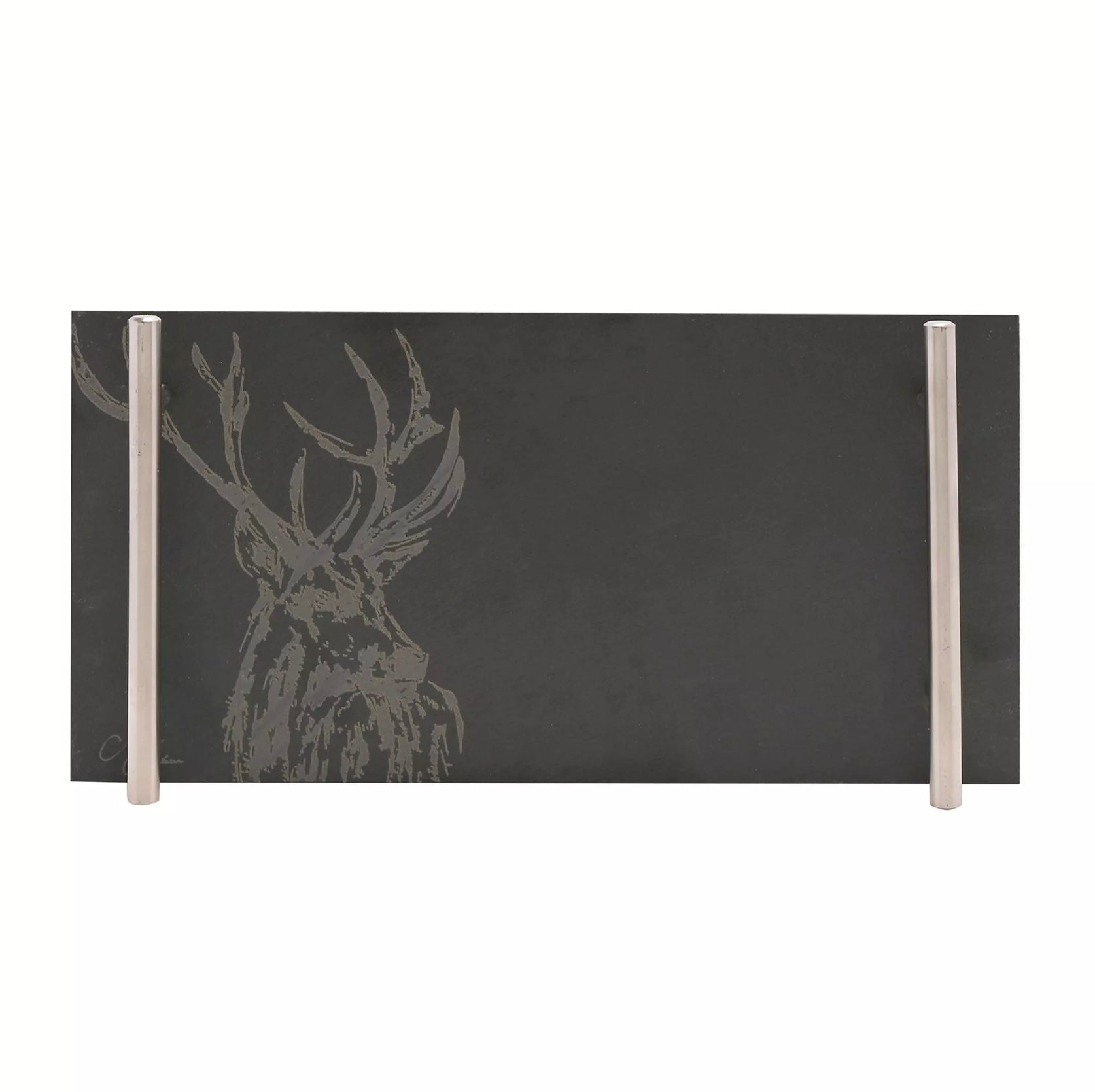 Meg Hawkins Slate Tray With Handles Stag