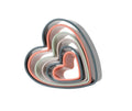 Fusion Twist Cookie Cutters Heart Shape Mixed Colours Set of 6