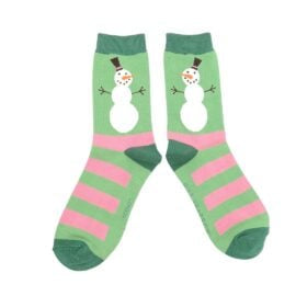 Snowmen Stripes Green