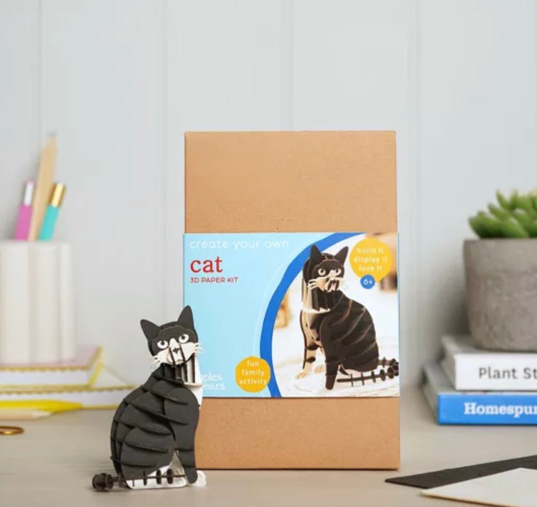 Apple To Pears 3D Paper Craft Kit - Cat