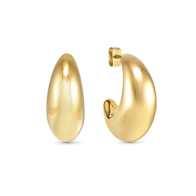 ECCLECTICA EARRINGS, MEDIUM MOON HOOP