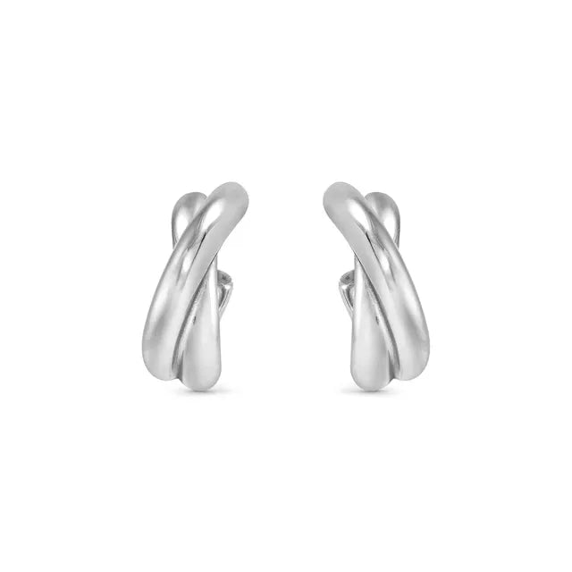 ECCLECTICA EARRINGS, CRISSCROSS HOOPS
