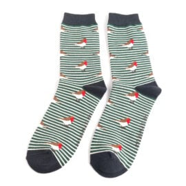Robins On Stripes Green