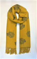 Eco Style Reversible Sheep Scarf Mustard