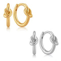 She Is Jewellery Love Knot Huggies SILVER