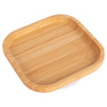 Tiny Dining Plate Open Square With Suction Base White
