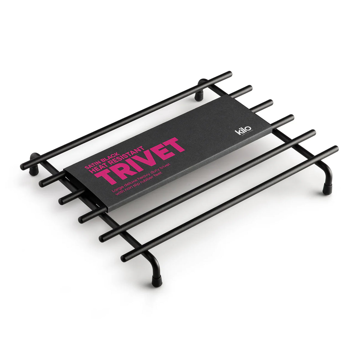 Kilo Trivet Black Satin 32x24cm