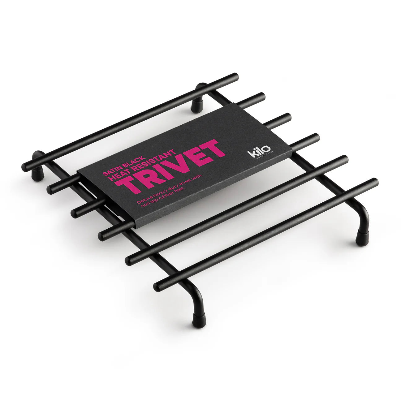 Kilo Trivet Black Satin Medium 24x24cm