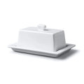 WM Bartleet Traditional Butter Dish With Lid Porcelain White