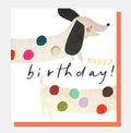 Caroline Gardner Spotty Sausage Dog Birthday Card