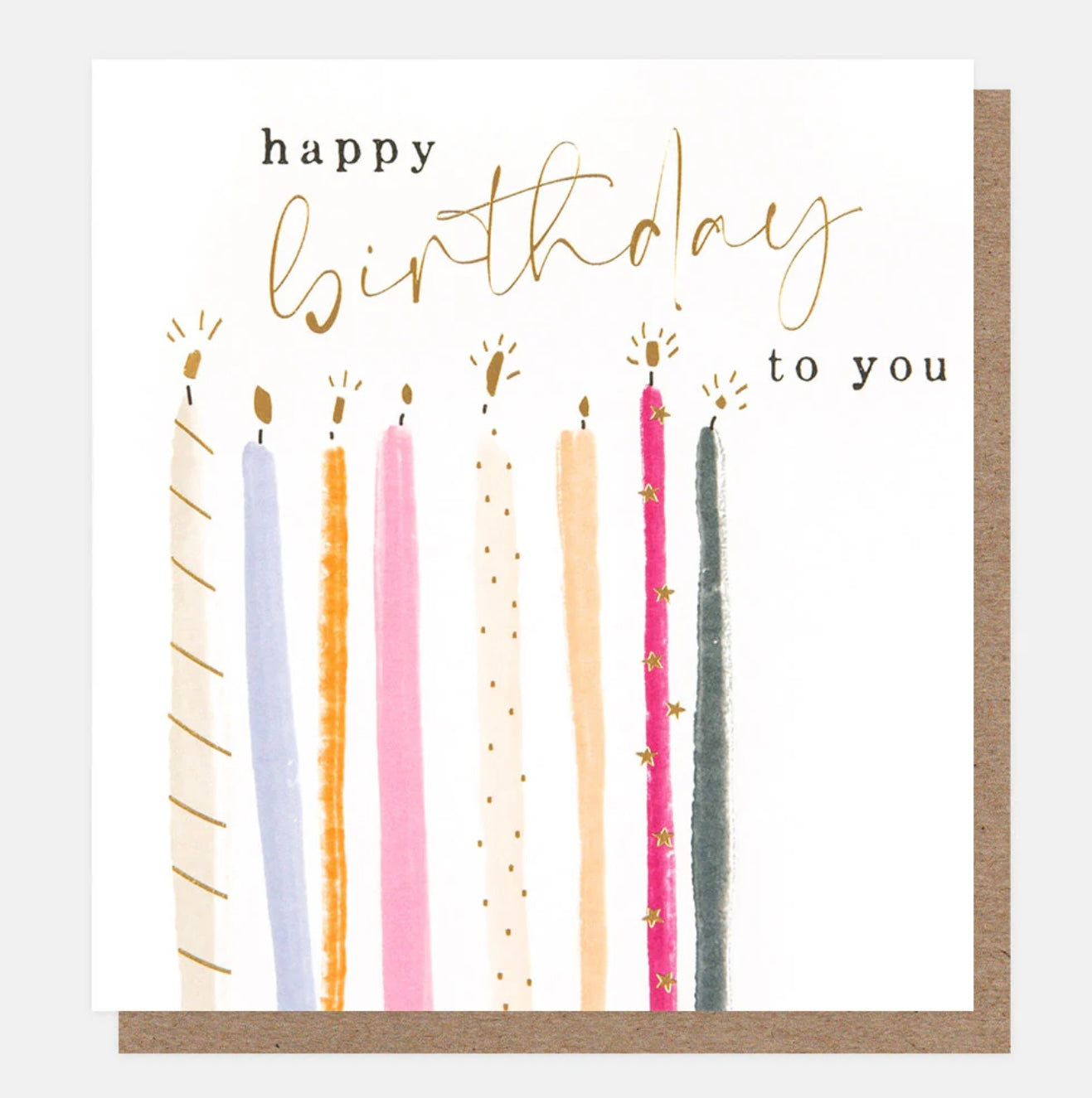 Caroline Gardner Colourful Candles Happy Birthday Card
