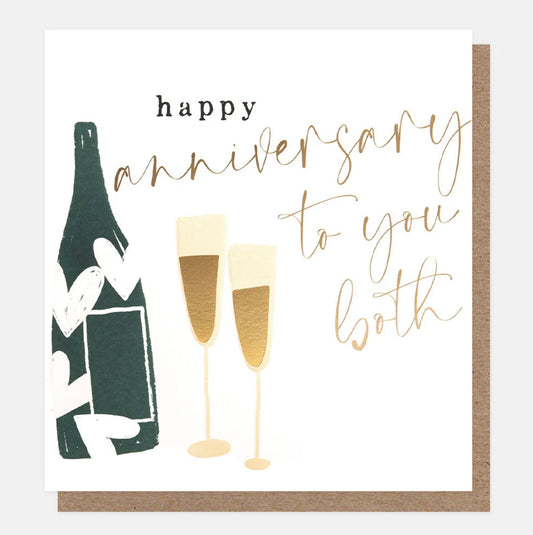 Caroline Gardner Champagne To You Both Anniversary Card