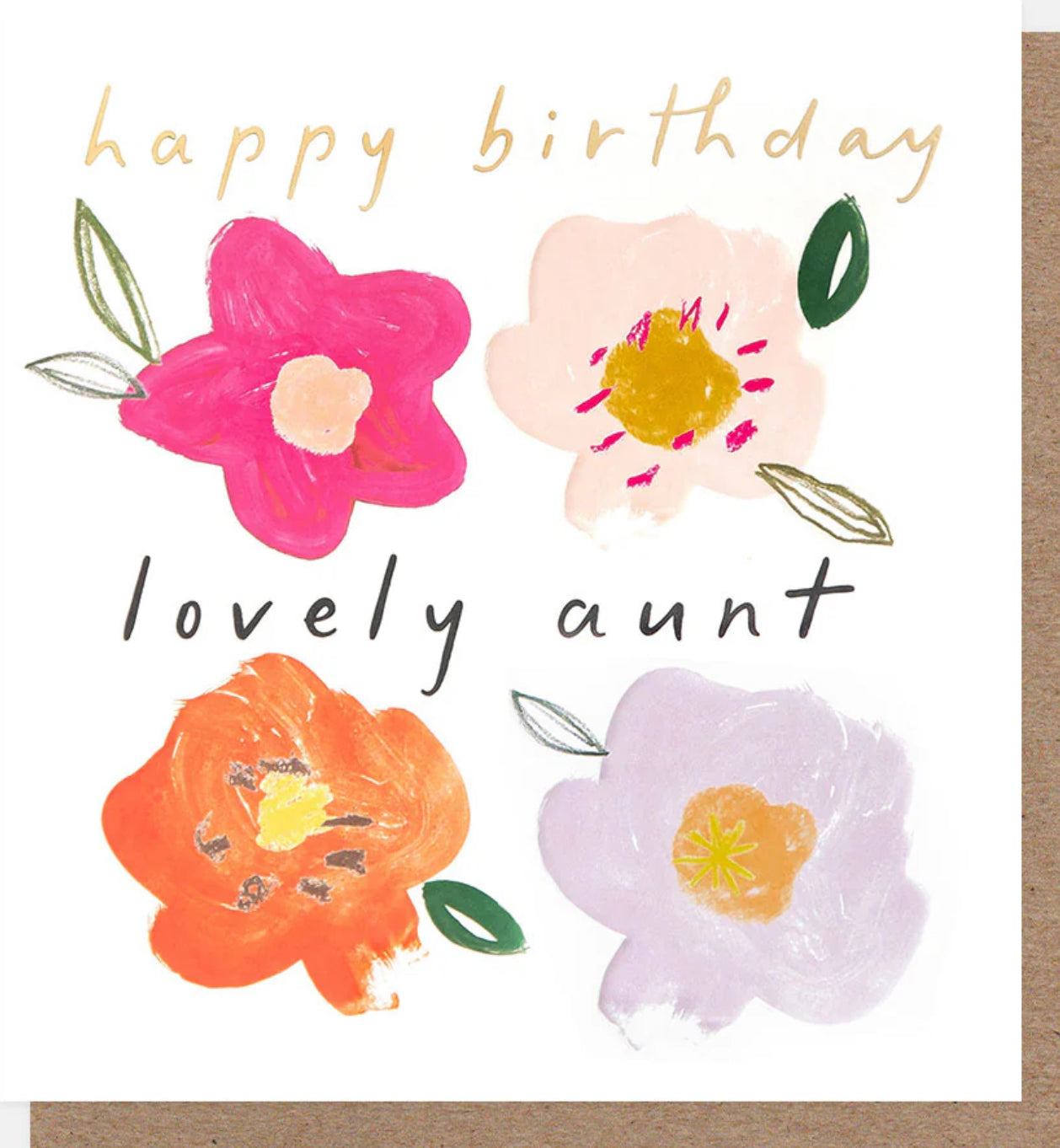 Caroline Gardner Card Happy Birthday Flowers Lovely Aunt