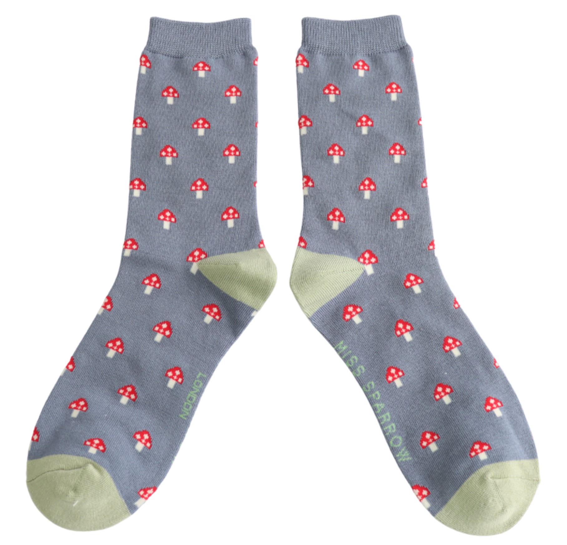 Miss Sparrow Little Mushrooms Socks Blue