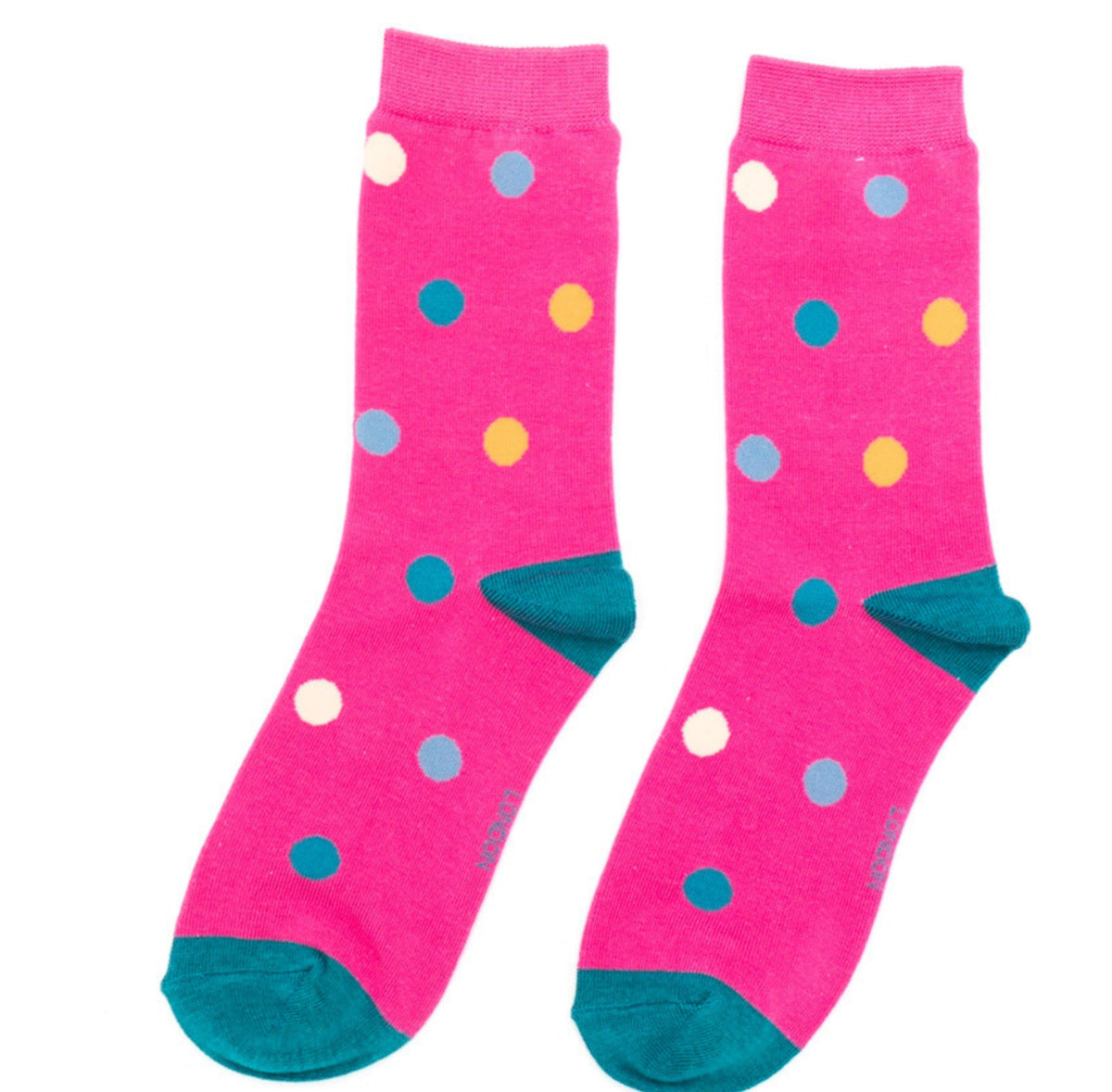 Miss Sparrow Spots Socks Hot Pink