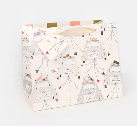 Just Married Wedding Cars Landscape Gift Bag