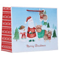 Santa Snow Scene Medium Christmas Gift Bag