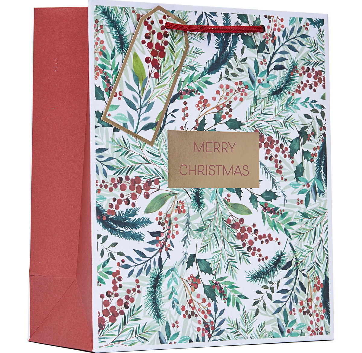Festive Foliage Christmas Gift Bag Medium