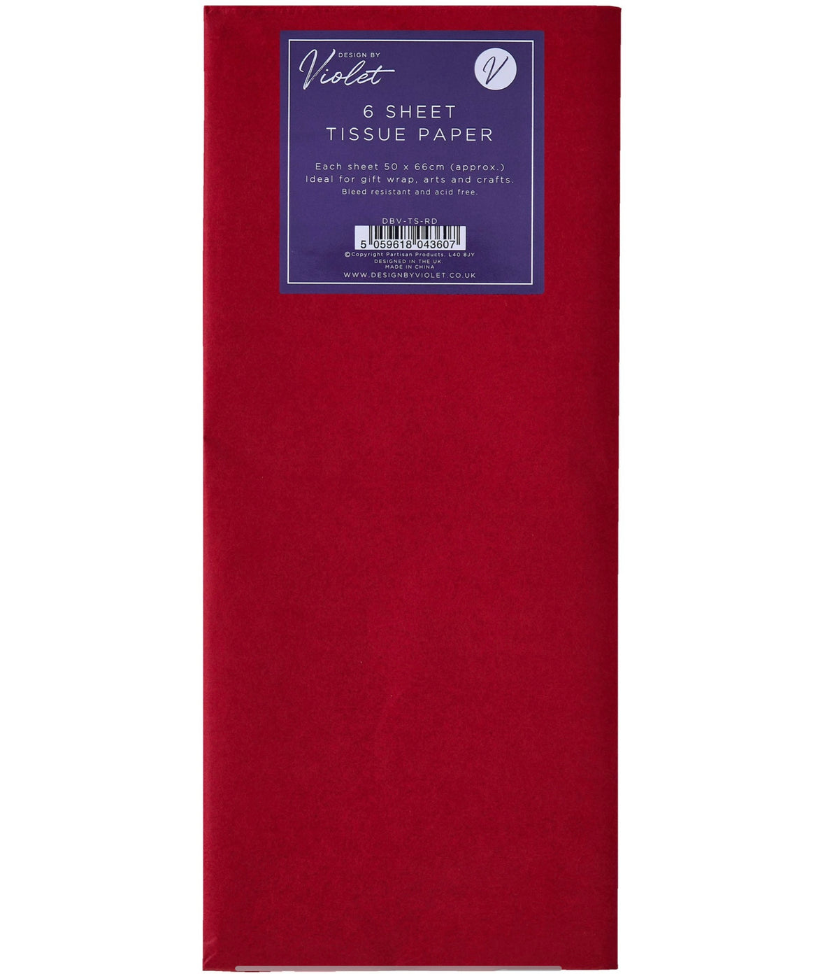 Tissue Paper Red Six Sheets