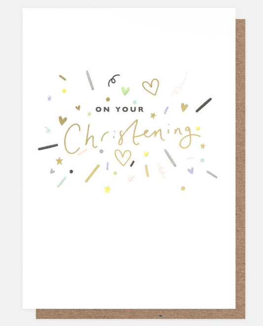 Confetti Christening Card