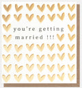 Caroline Gardner Gold Hearts Engagement Card