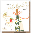 Caroline Gardner Celebrate Bottle & Glasses Card