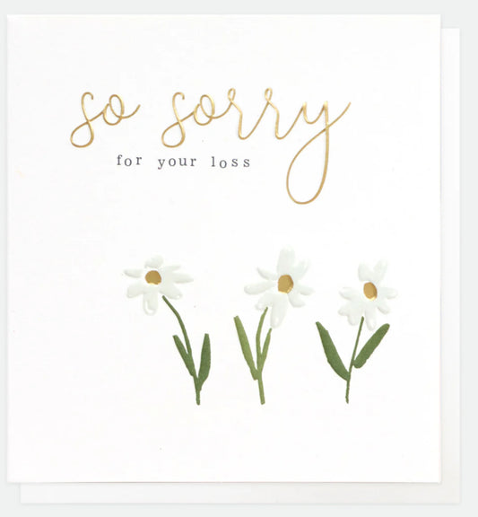 Daisies Sorry For Your Loss Sympathy Card
