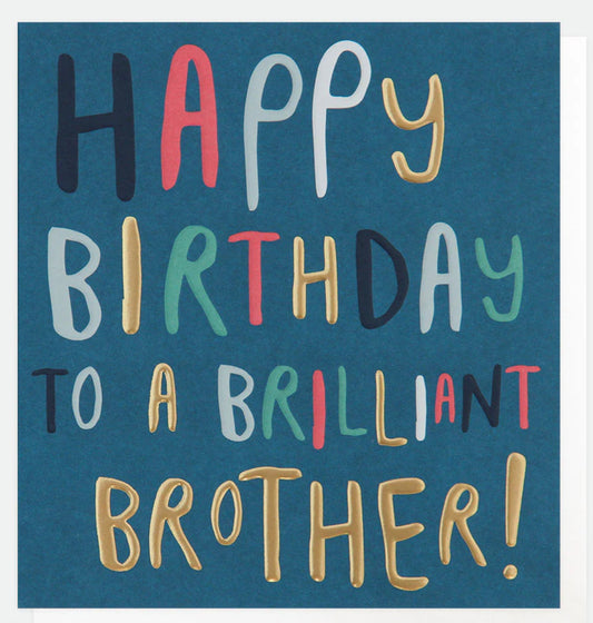 Bold Text Birthday Card For Brother