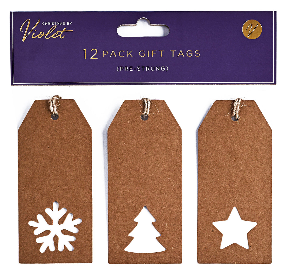 Christmas Kraft Gift Tags Twelve Pack