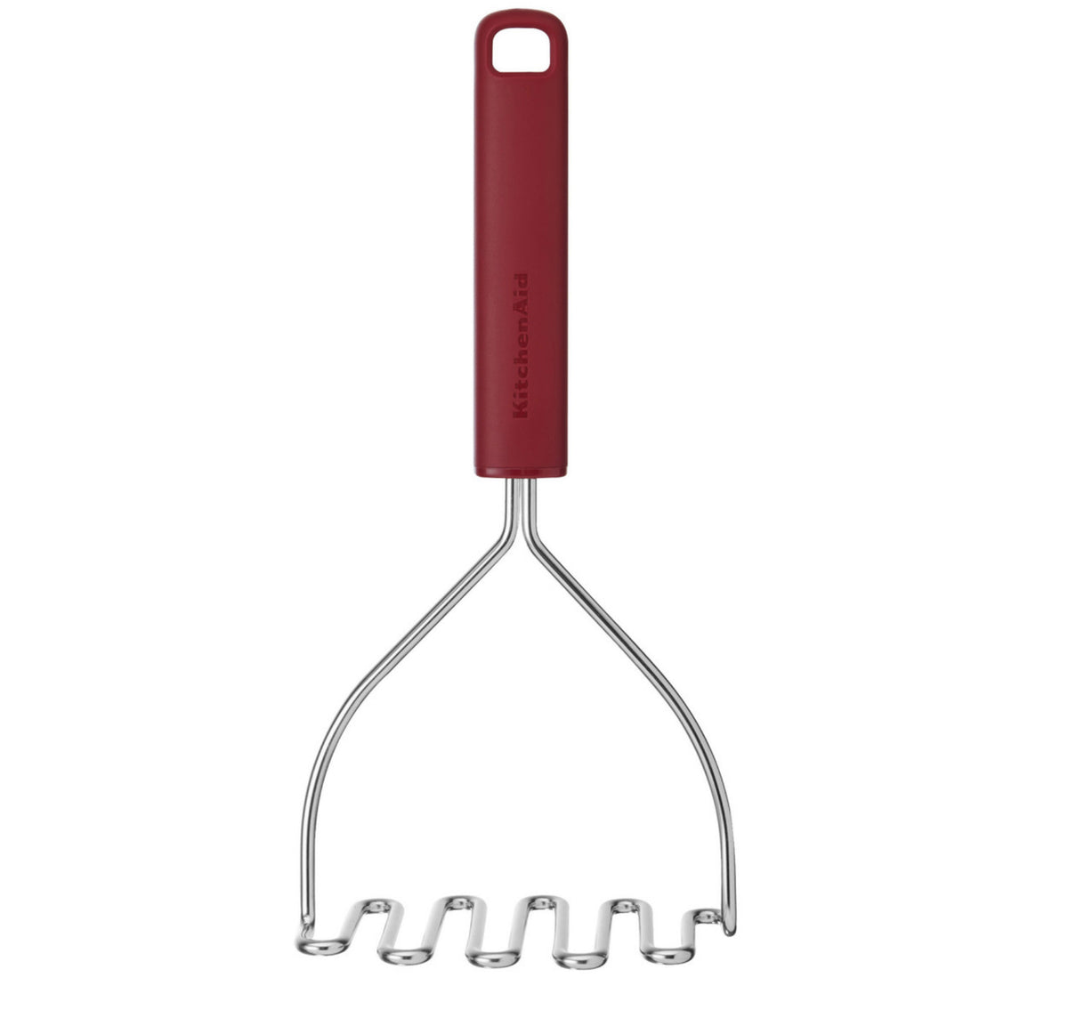 KitchenAid Masher Stainless Steel with Red Handle