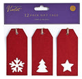 Christmas Red Kraft Gift Tags Twelve Pack