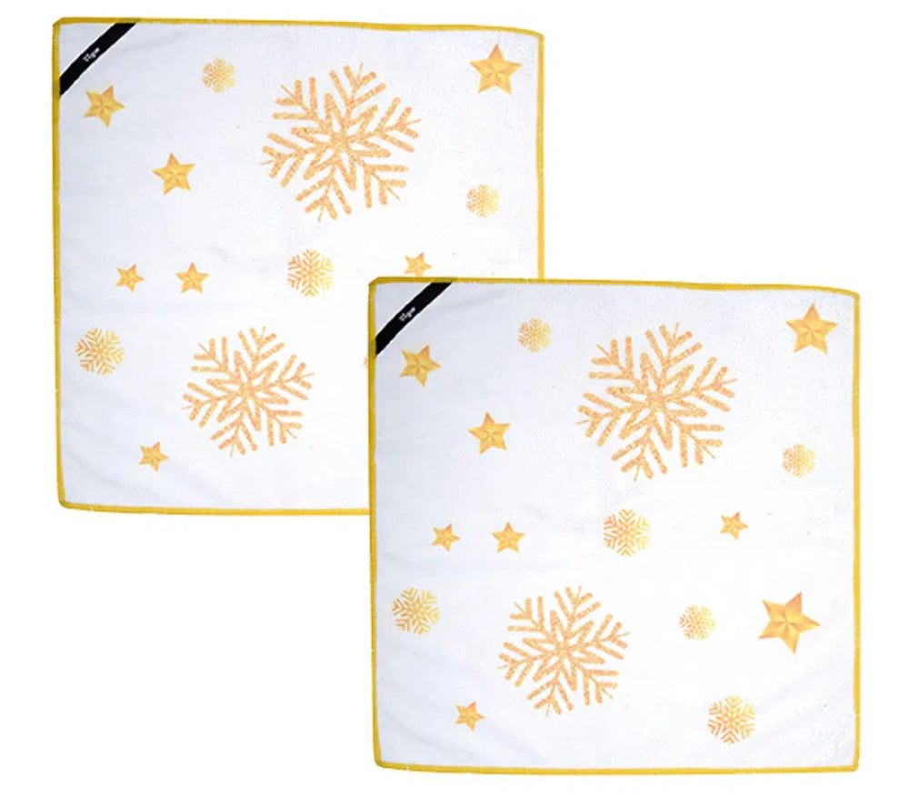 Eddingtons Christmas Snowflake Microfibre Cloths Pack of 2