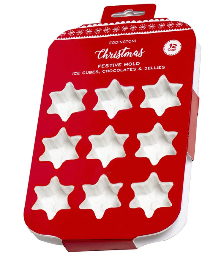 Eddingtons Christmas Silicone Ice Cube Or Chocolate 12 Cup Snowflake Mould