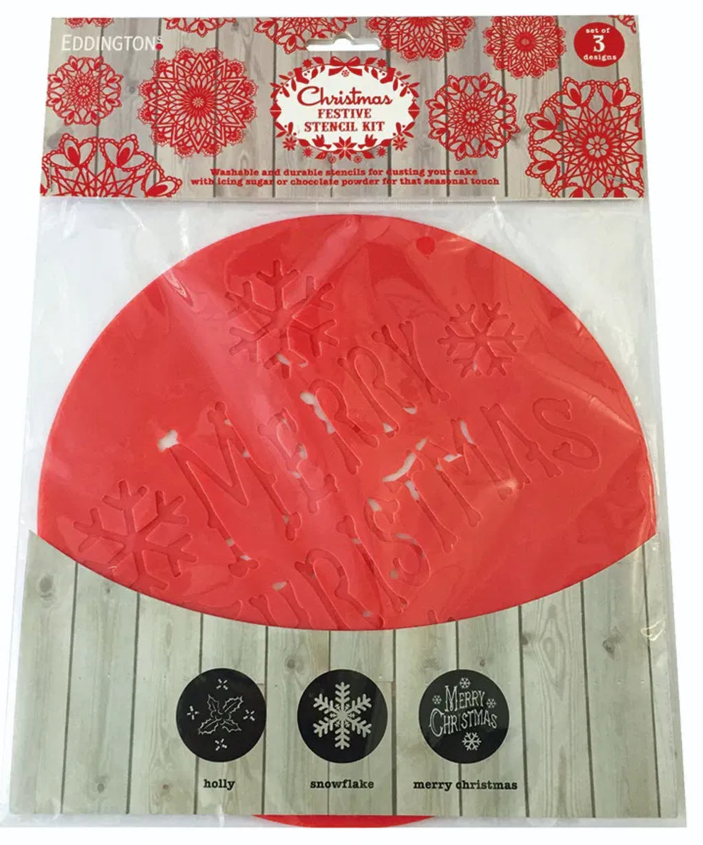 Christmas Cake Stencil Set Of 3