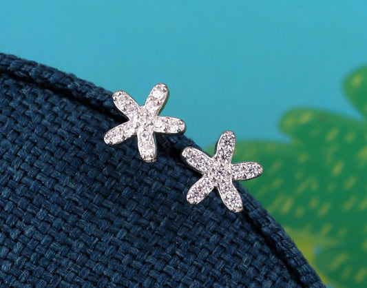 Attic Creations Crystal Flowers It’s All About Magic Earrings Silver