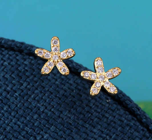 Attic Creations Crystal Flowers It’s All About Magic Earrings Gold